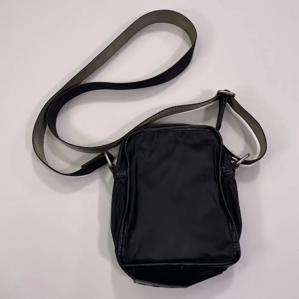 Vtg Diesel Bag Messenger Shoulder Crossbody Satchel Leather Black Y2K Mens